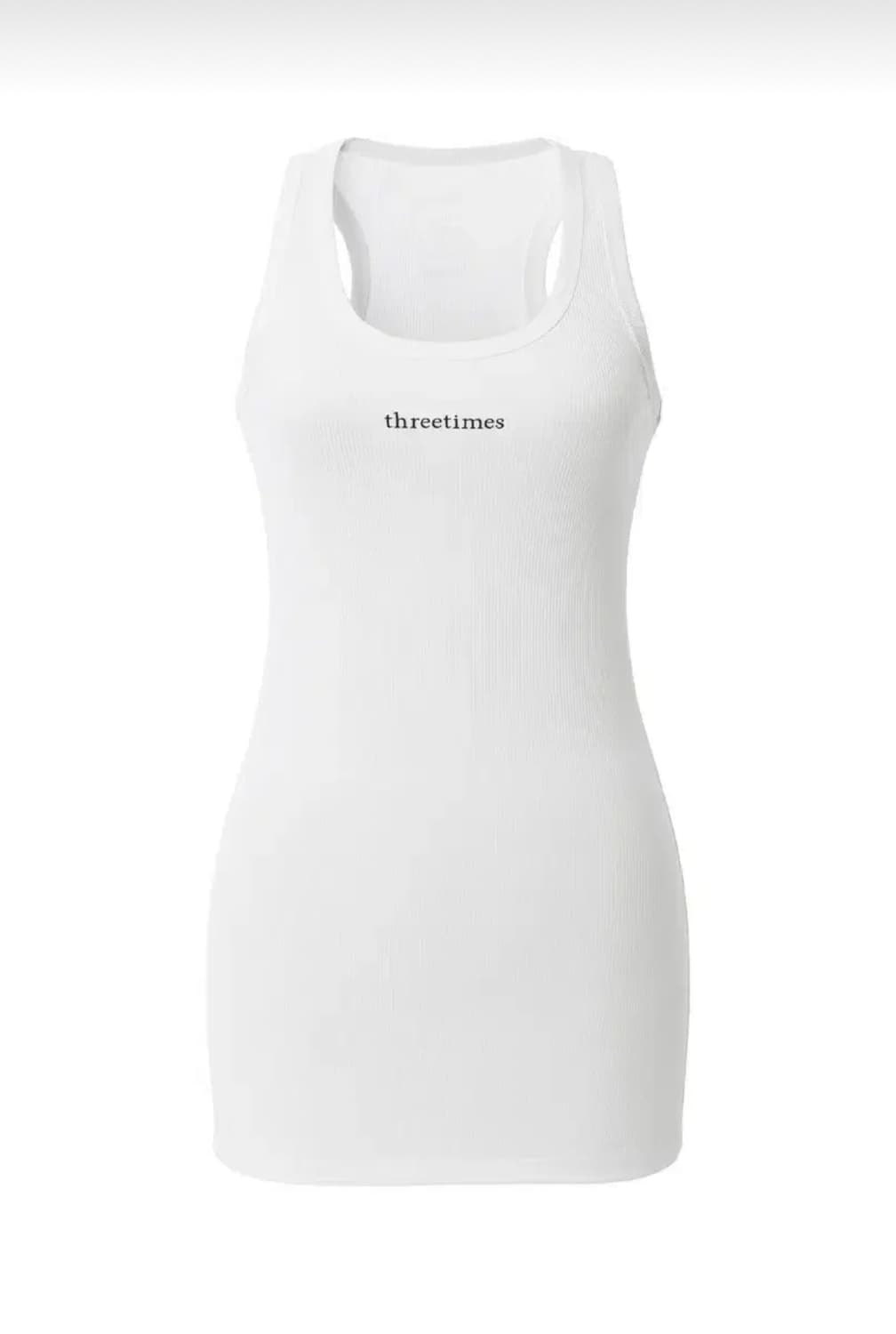 쓰리타임즈 logo tank top 로고 탱크 탑 톱 상품이미지2
