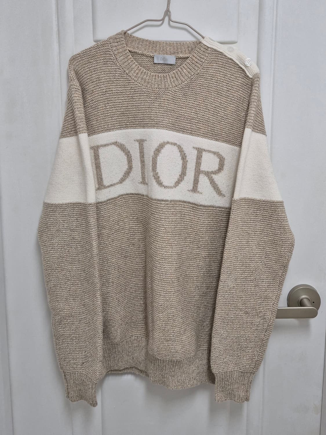 (정품) 디올 시그니처 로고 울 캐시미어 스웨터 M 상품이미지8