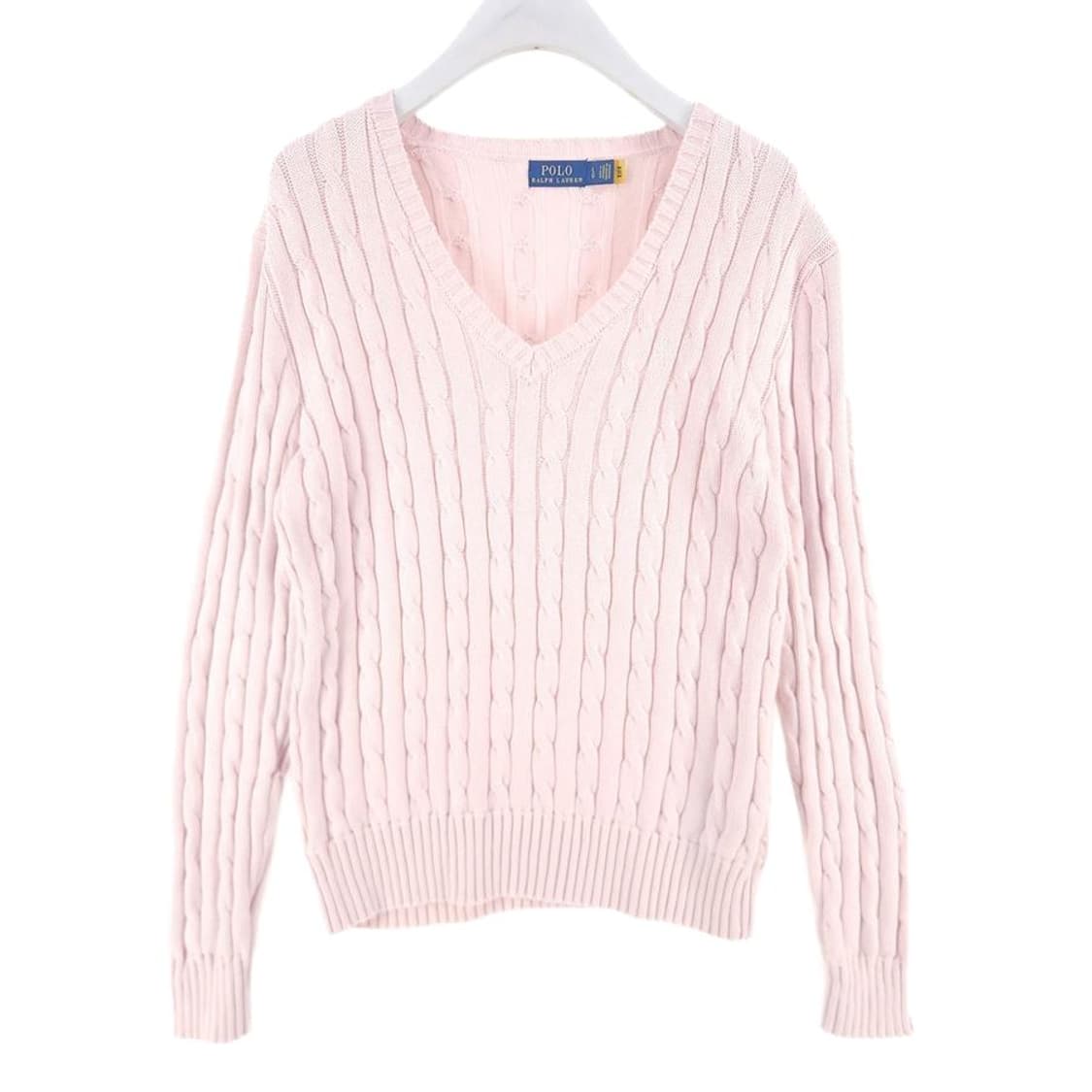 [여L]폴로랄프로렌 코튼 브이넥 니트[Y63-003]/레이디블루 상품이미지1