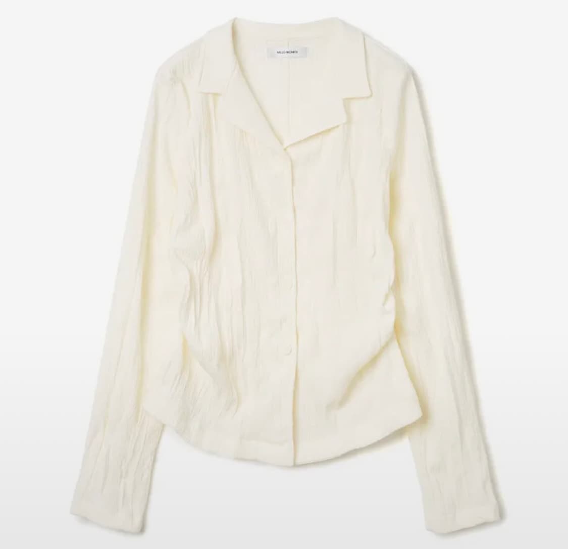 밀로우먼 링클져지셔츠 아이보리 상품이미지2