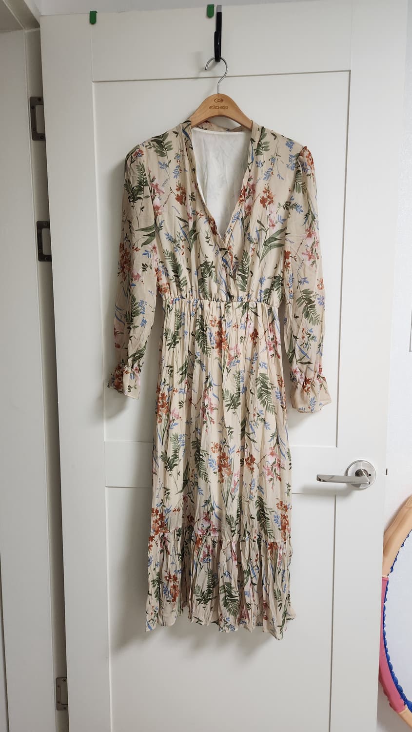 플라워 패턴 시폰 원피스 상품이미지1