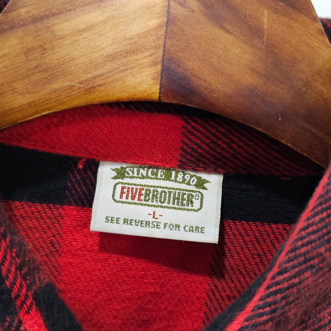 미국빈티지 90s FIVE BROTHER 체크셔츠- L 상품이미지7