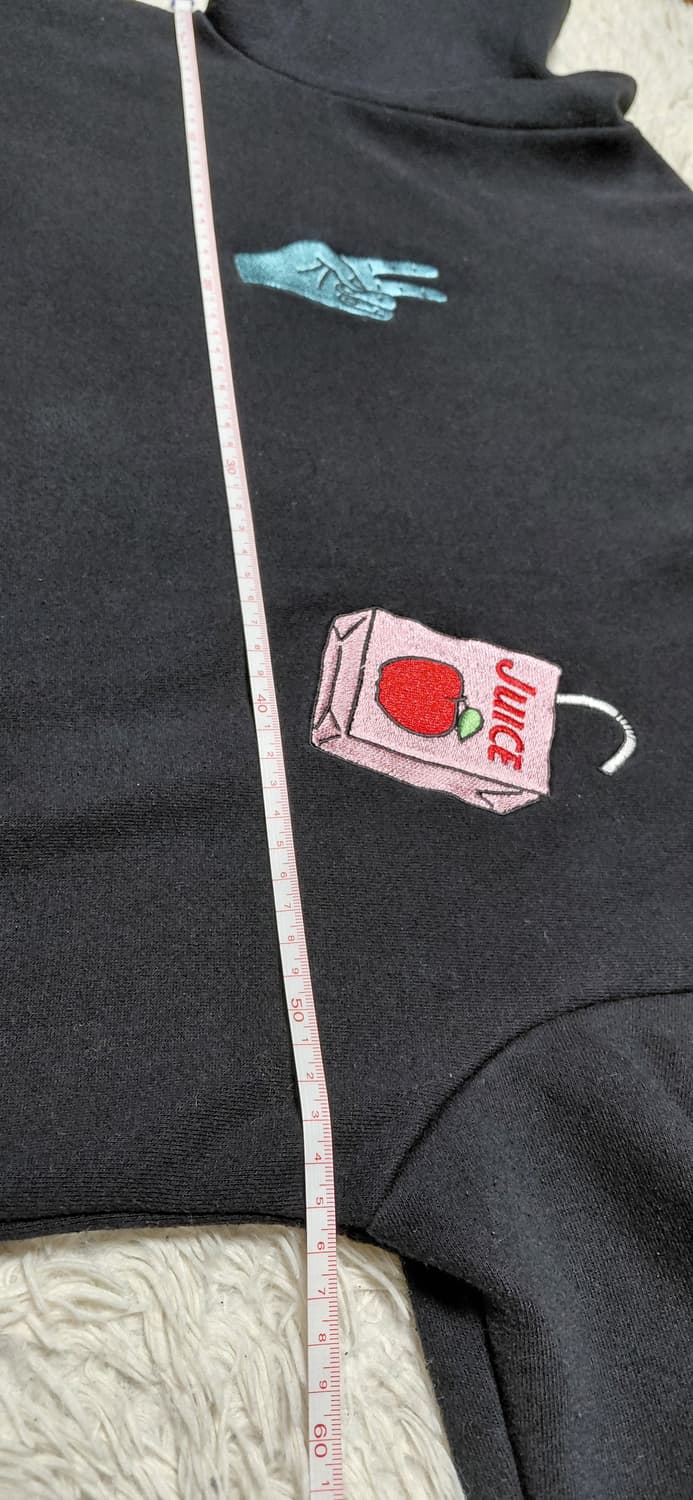 일본 그라니프 Graniph 검정 자수 맨투맨 L 상품이미지7