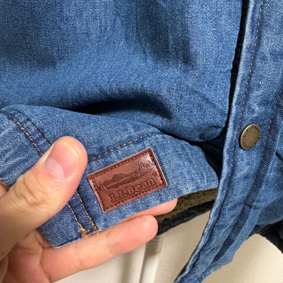 엘엘빈 쉐르파 데님 셔츠자켓 / 블루, XXL 상품이미지5