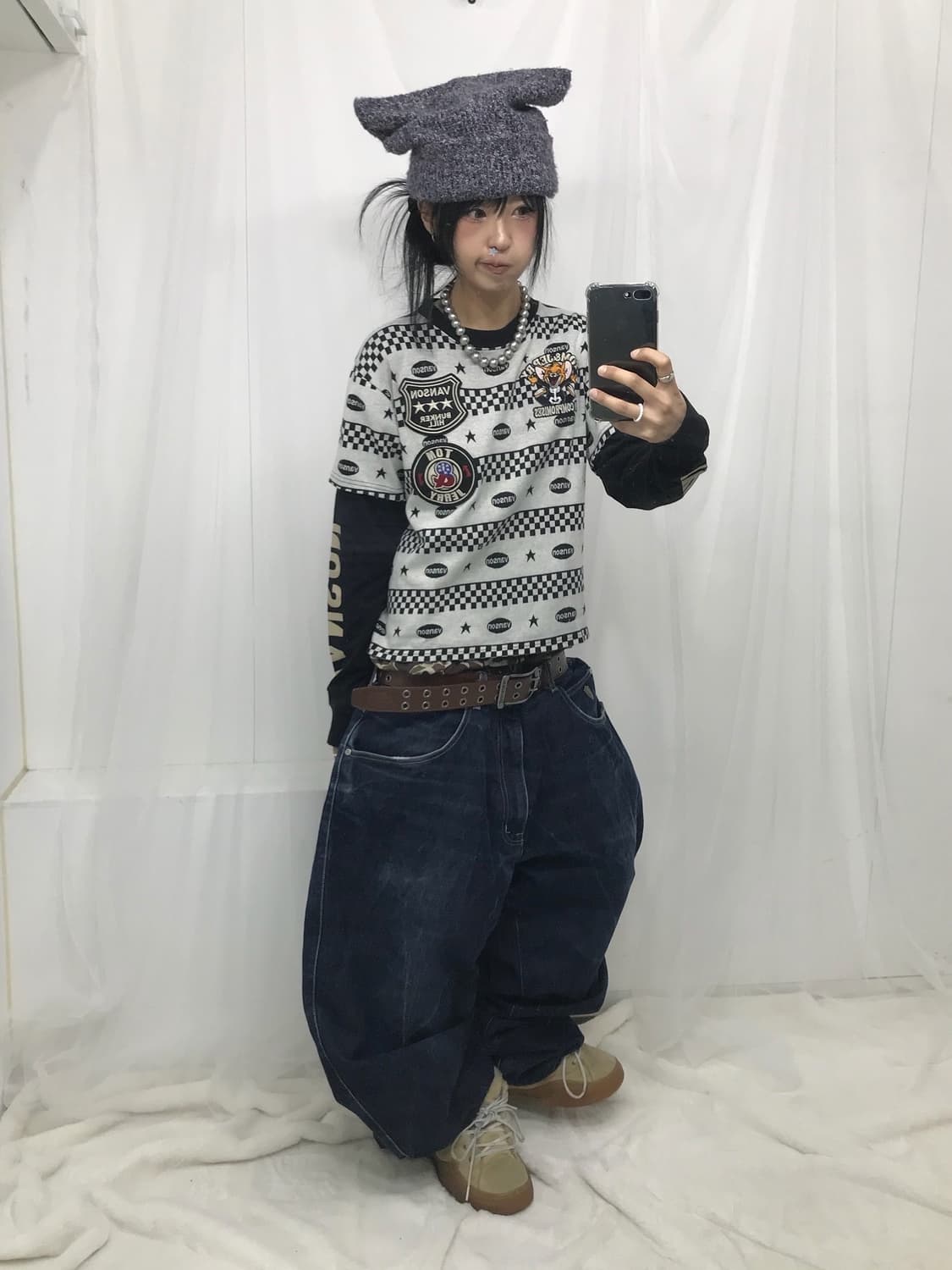 밴슨 X 톰&제리 콜라보 레이어드 롱슬 (⭐️레어⭐️ ) 상품이미지4