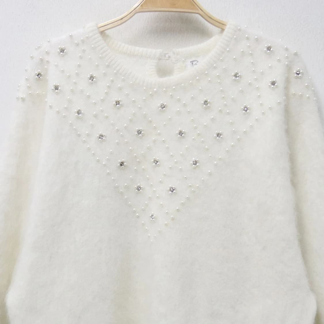 BASHECING 진주 포인트 울  앙고라 혼방 니트 63534 상품이미지3