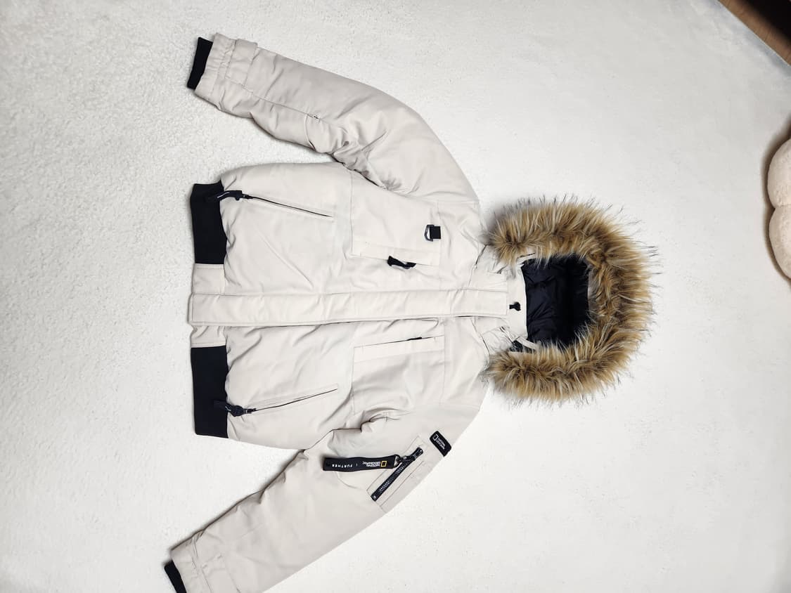 내셔널지오그래픽 아이보리 패딩 M 상품이미지1