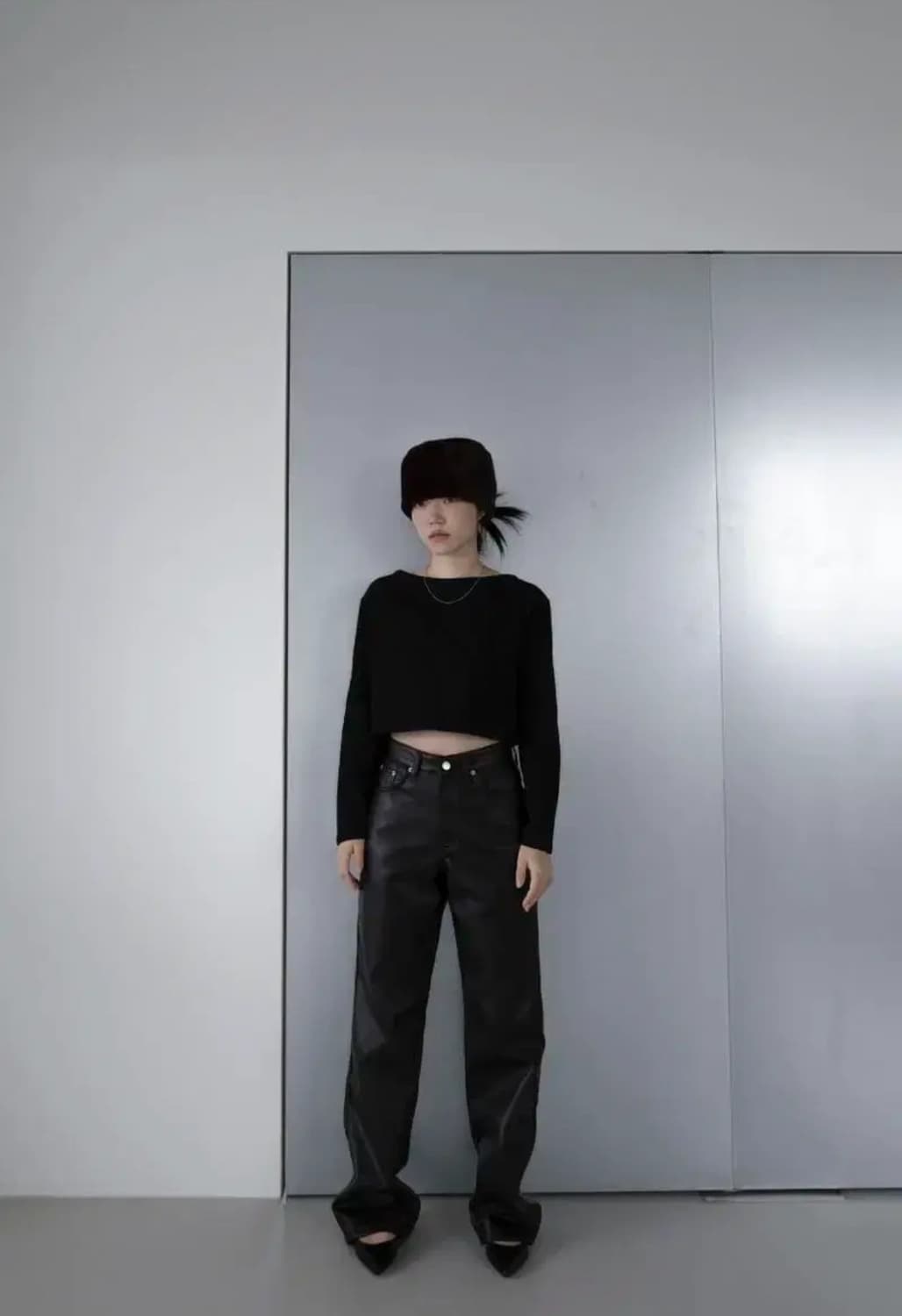 르노우 자체제작 레더 팬츠 상품이미지2