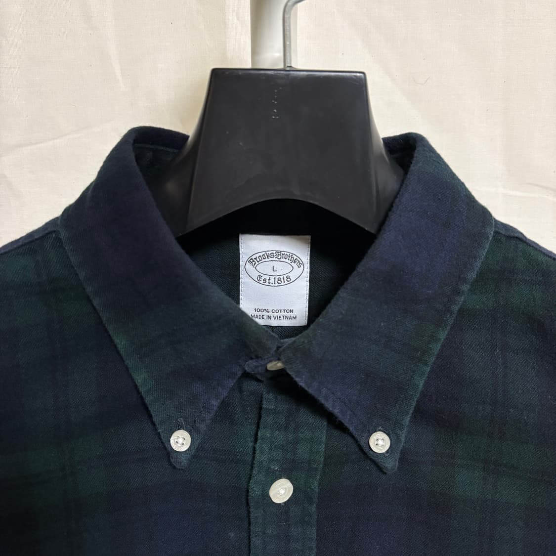 브룩스브라더스 블랙와치 플란넬 체크셔츠 / 그린, L 상품이미지4