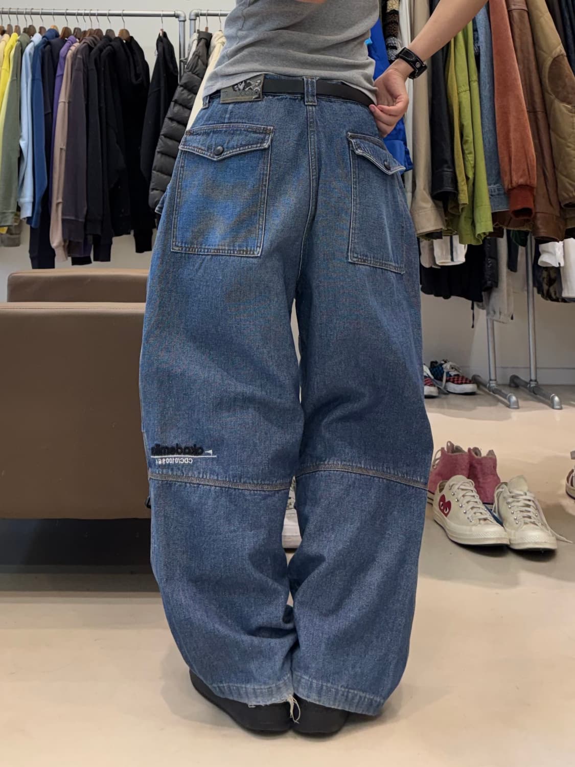 아카데믹스 데님 와이드 팬츠 상품이미지6