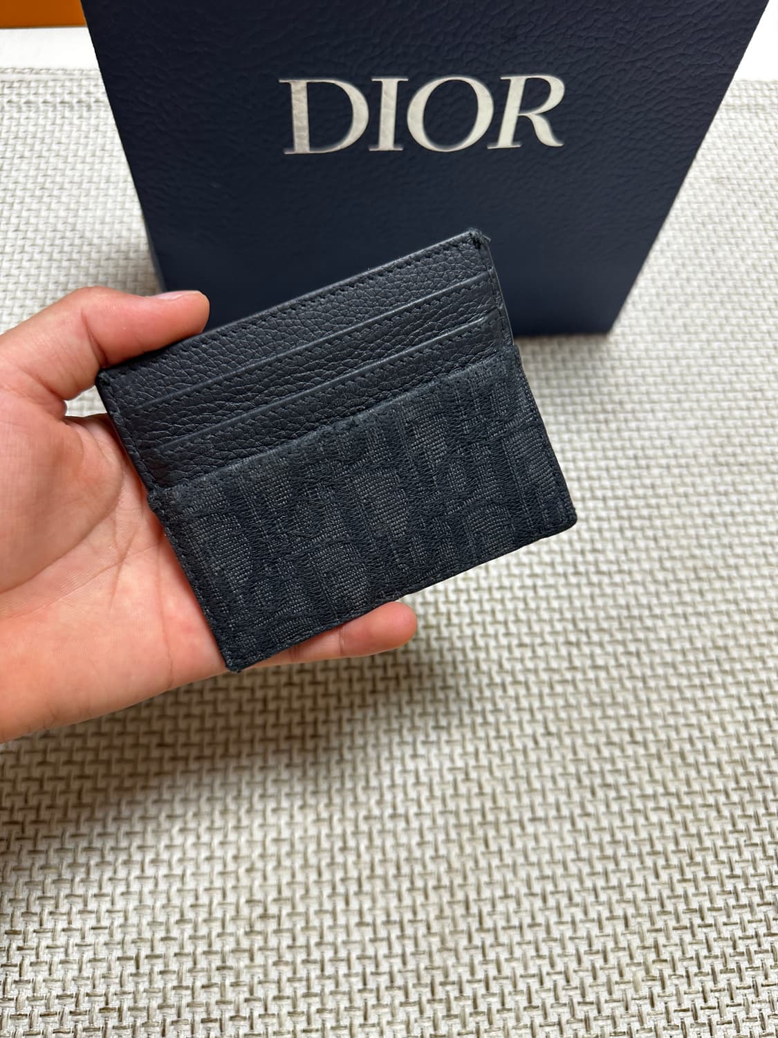 [OS/당일배송] 25ss 디올 오블리크 카드홀더 블랙 상품이미지2