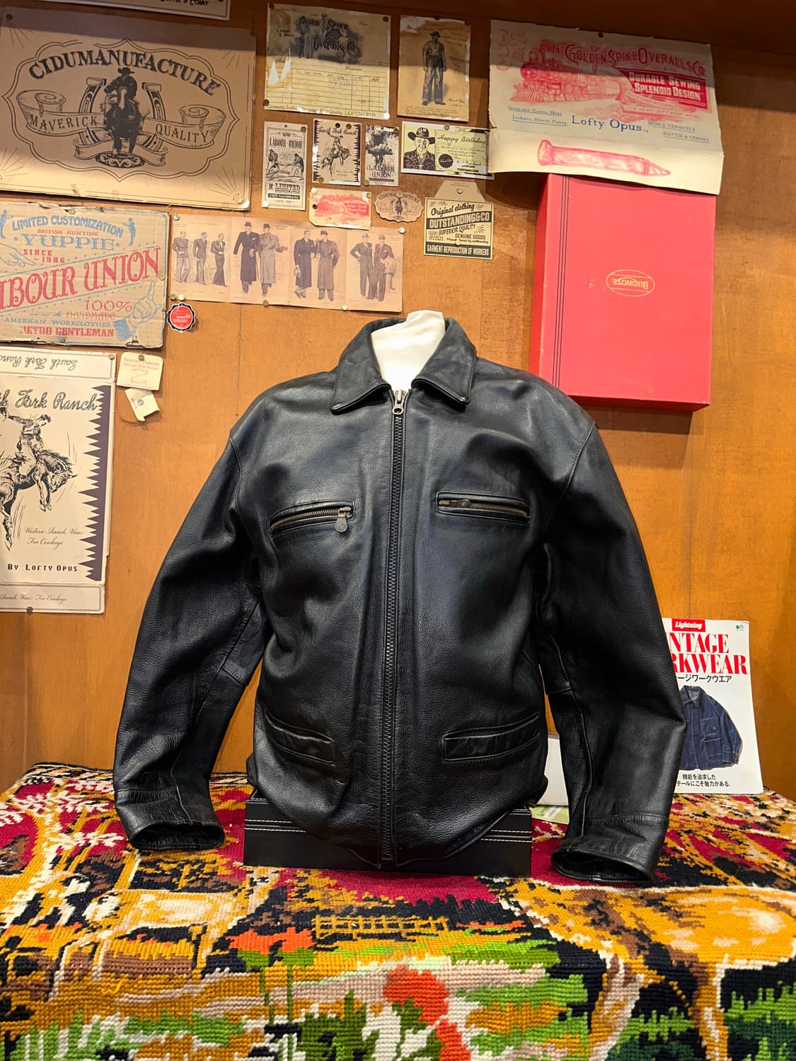 ( L ) 가죽자켓 봄버자켓 레더자켓 워크웨어 아메카지 스포츠가죽 상품이미지1
