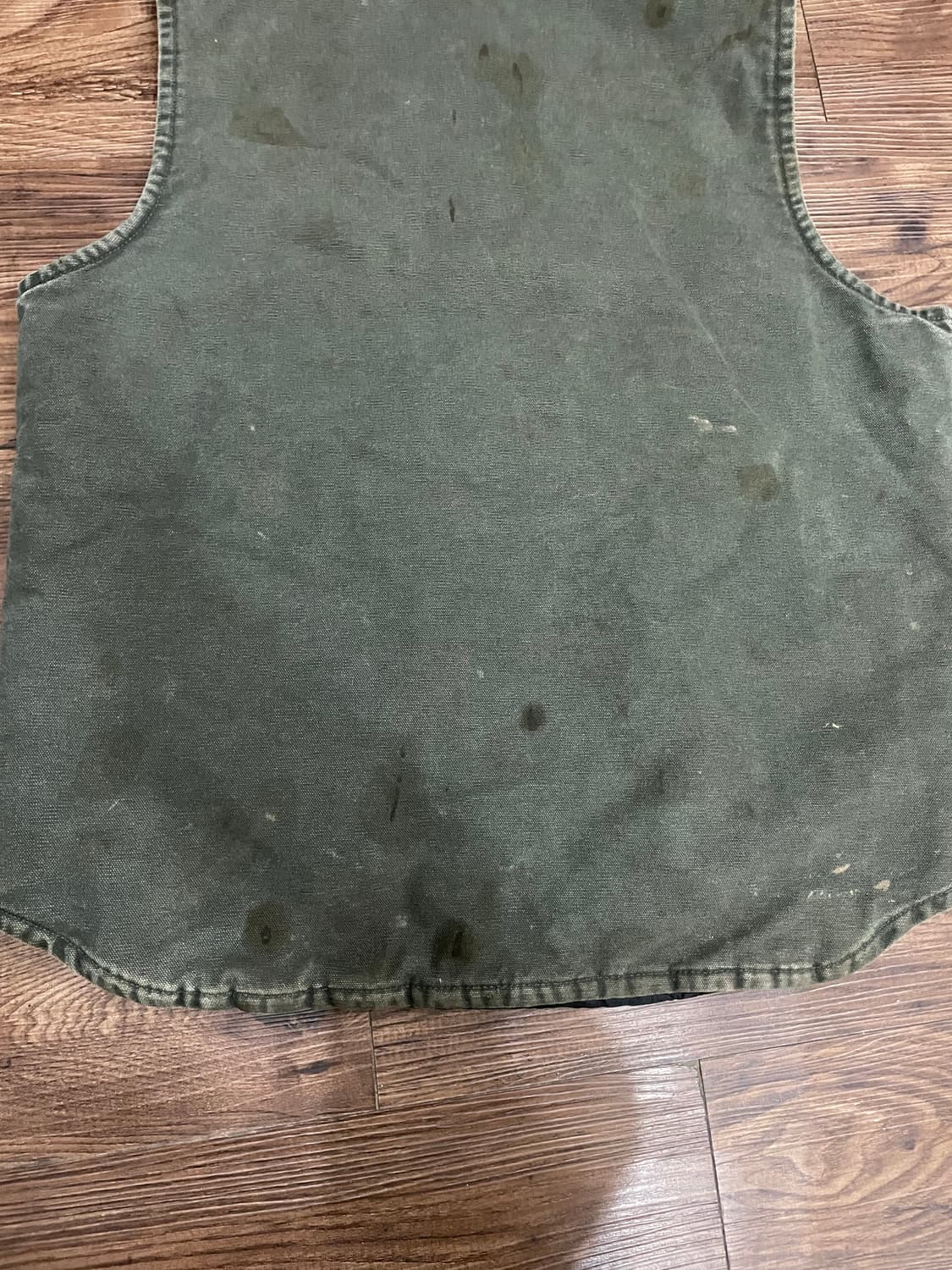 90s 칼하트 모스그린 V02 덕 캔버스 워크 베스트 상품이미지10