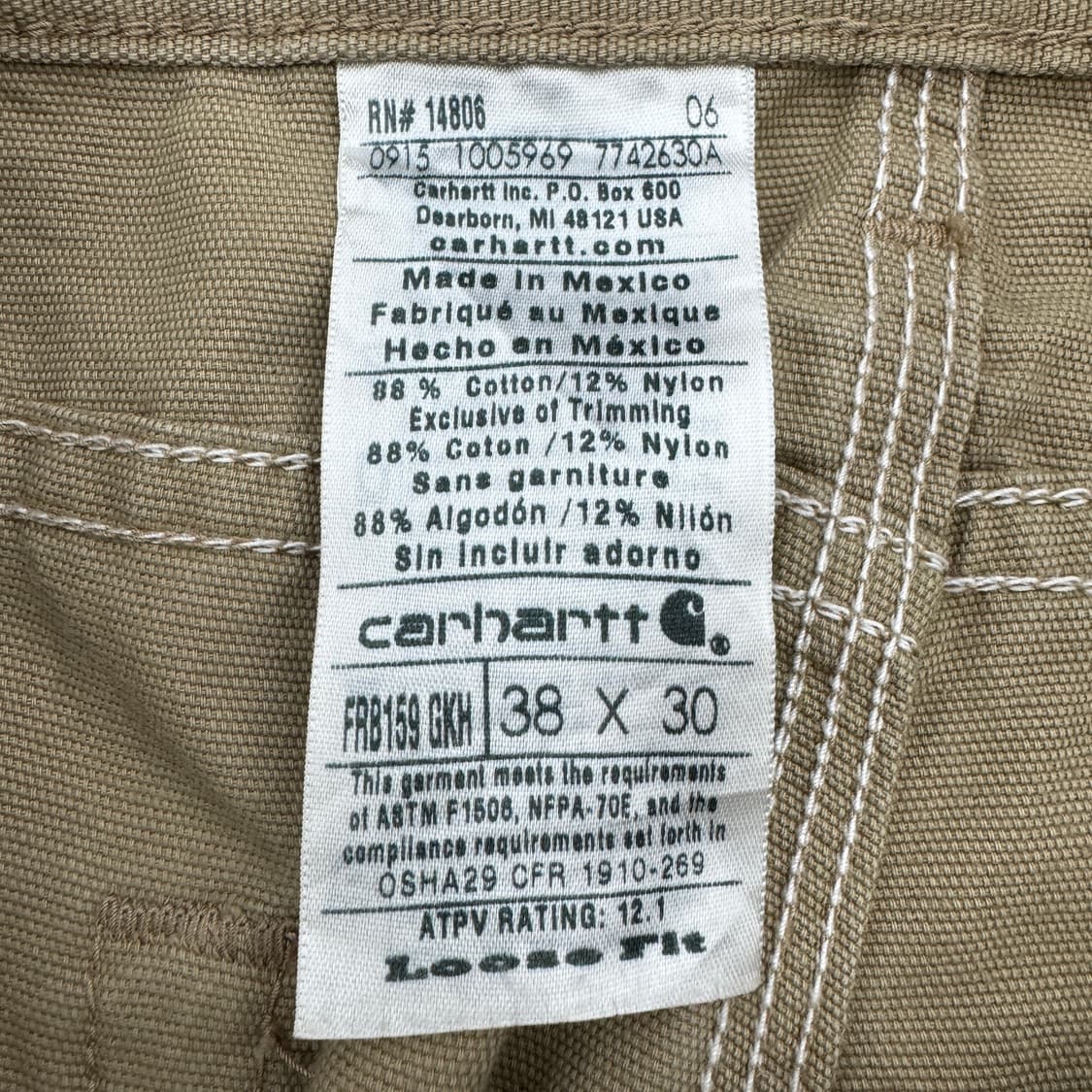 칼하트 FR 와이드 카펜터 워크팬츠 상품이미지9
