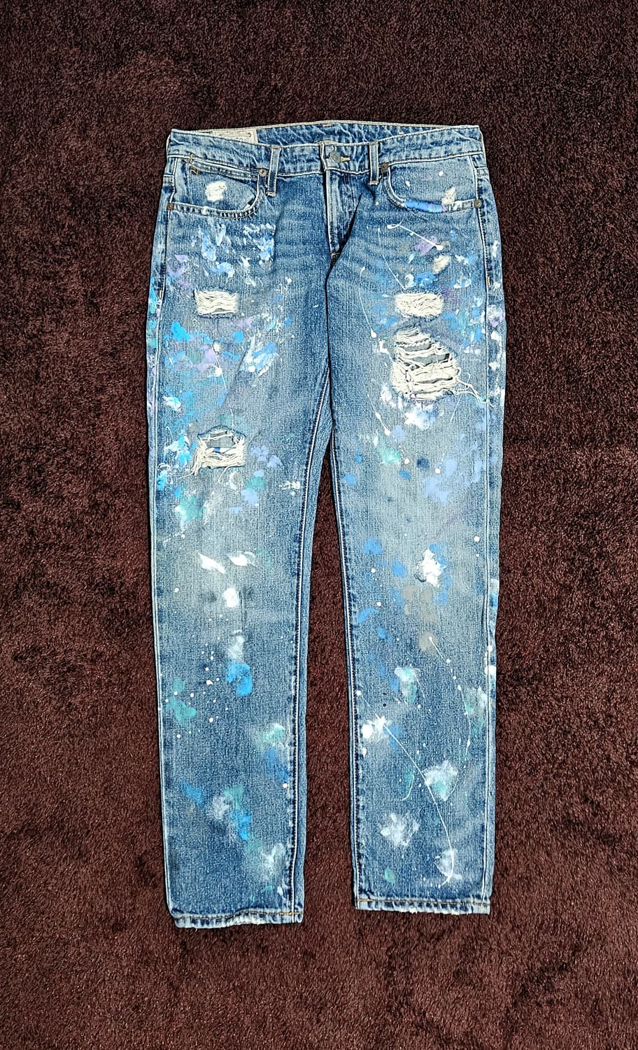 폴로 랄프로렌 페인팅 데미지 워싱진 27 사이즈 상품이미지1