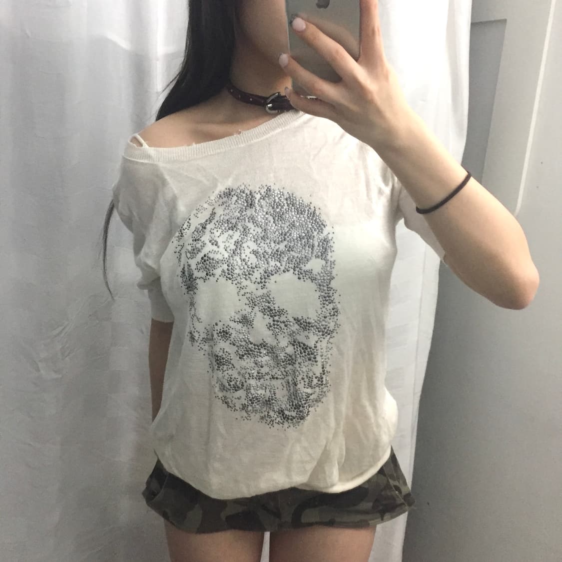 Zadig&Voltaire 쟈딕앤볼테르 스컬 고스펑크 갸루 반팔티 상품이미지1