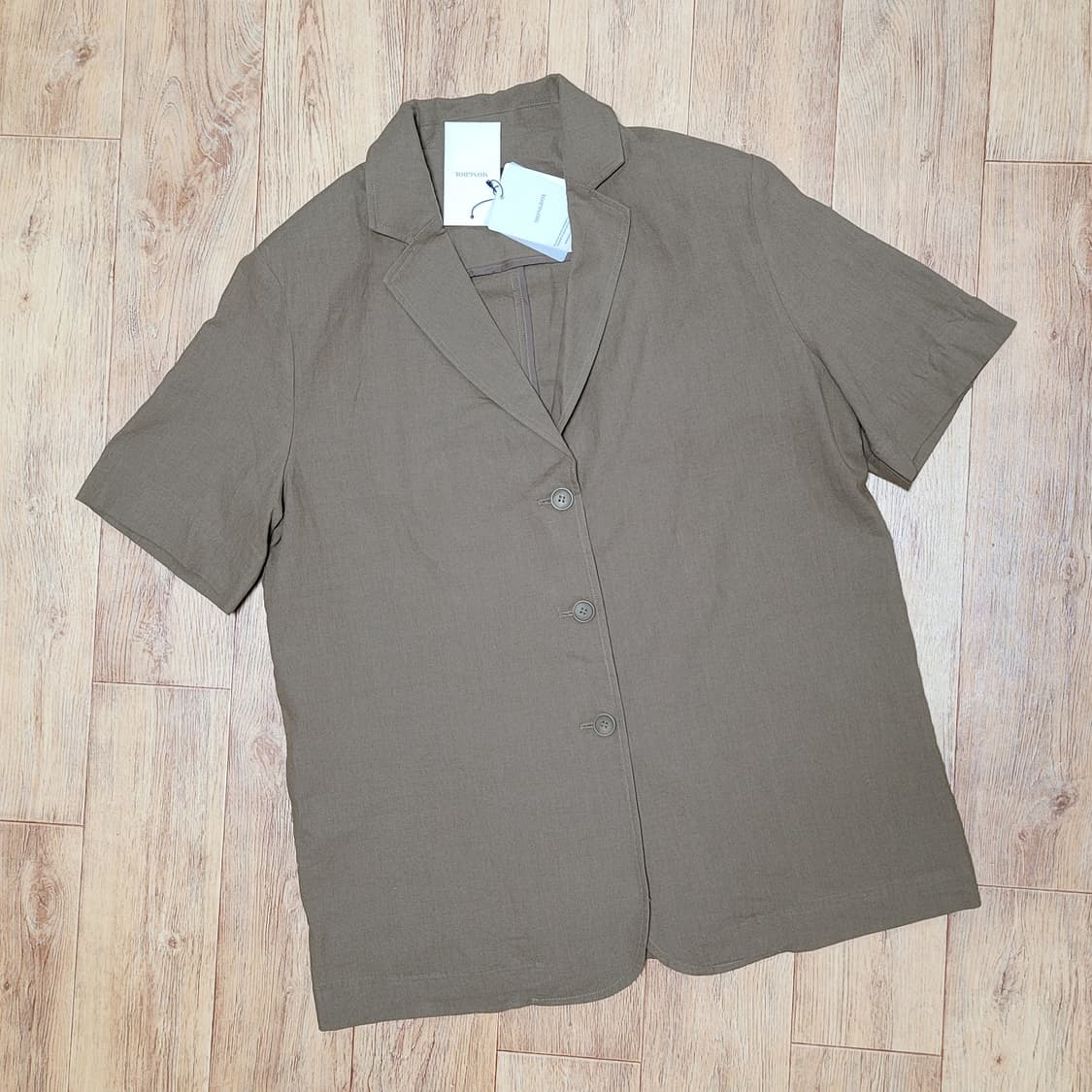 몽돌(MONGDOL) 오버핏 린넨하프자켓 55-66 새상품 상품이미지3