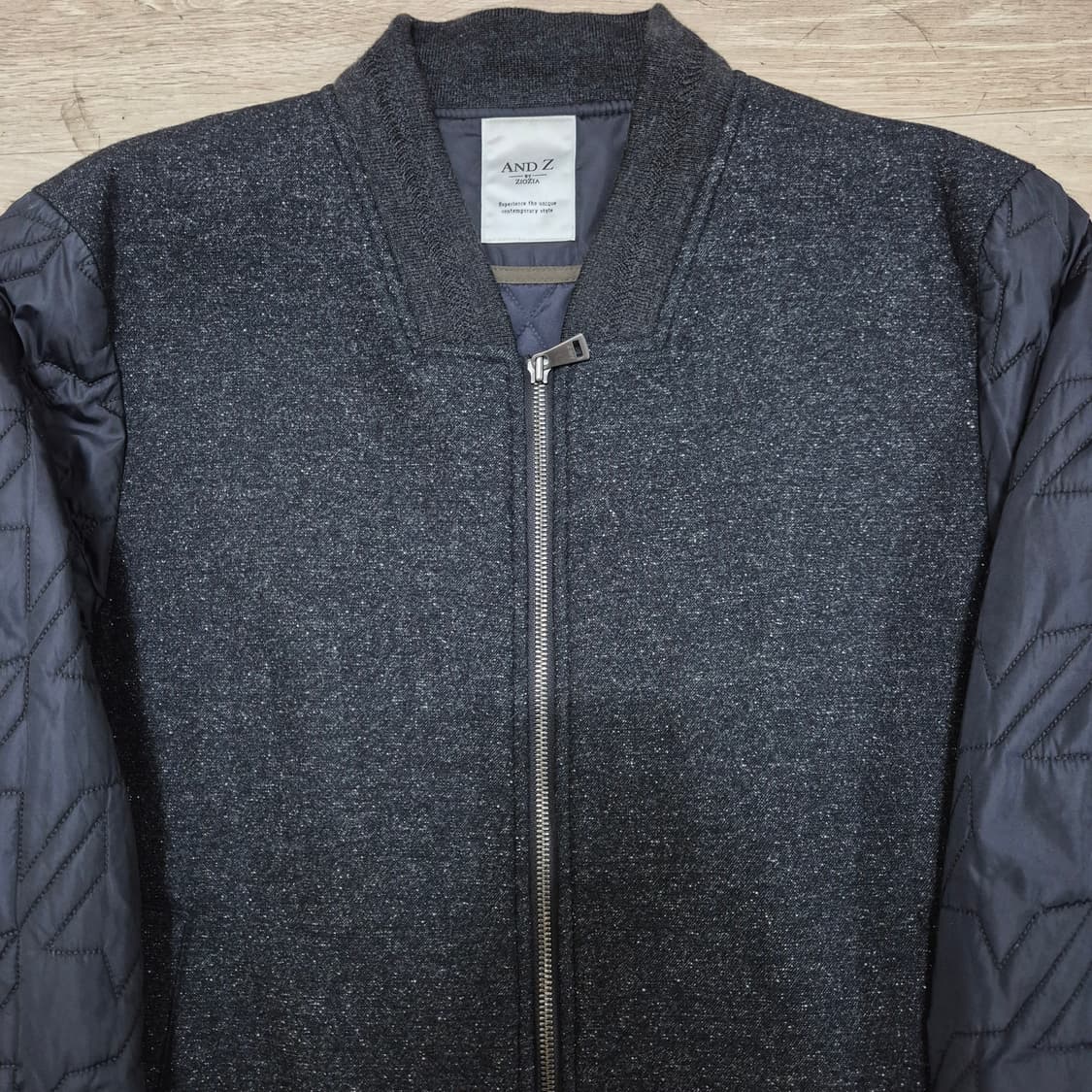 앤드지 지오지아 퀼팅 소매 배색 블루종 봄버자켓 상품이미지2