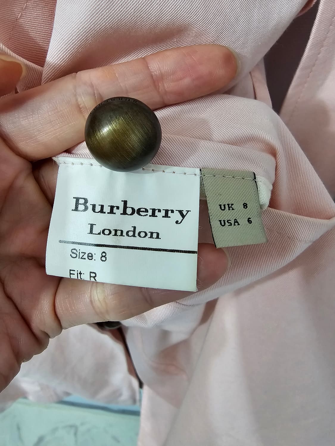 정품 버버리 핑크 트렌치 코트 55 상품이미지9