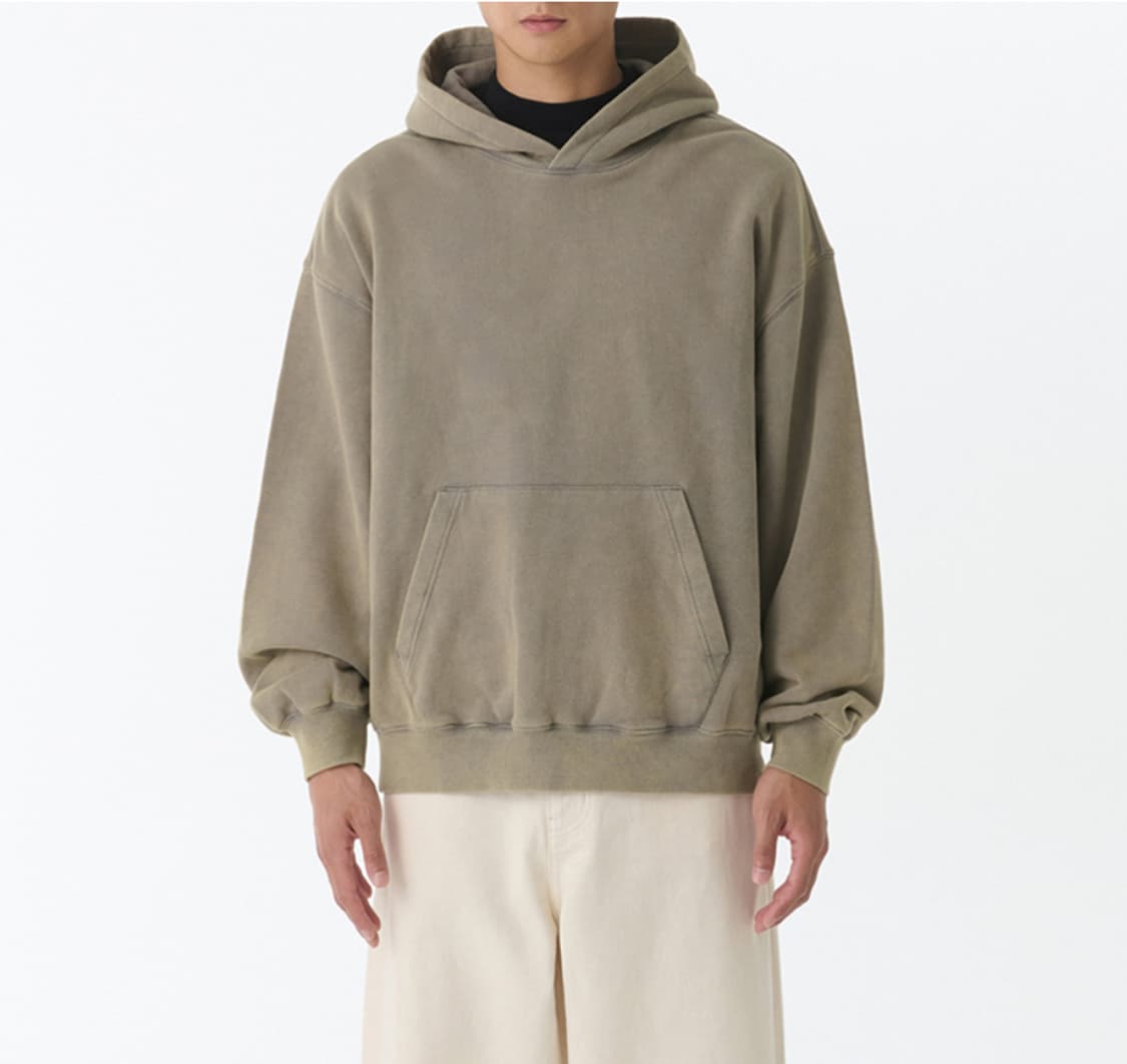 L 새제품) 무신사 스탠다드 프로스트 다잉 오버 후드 이지 YZY핏 상품이미지2