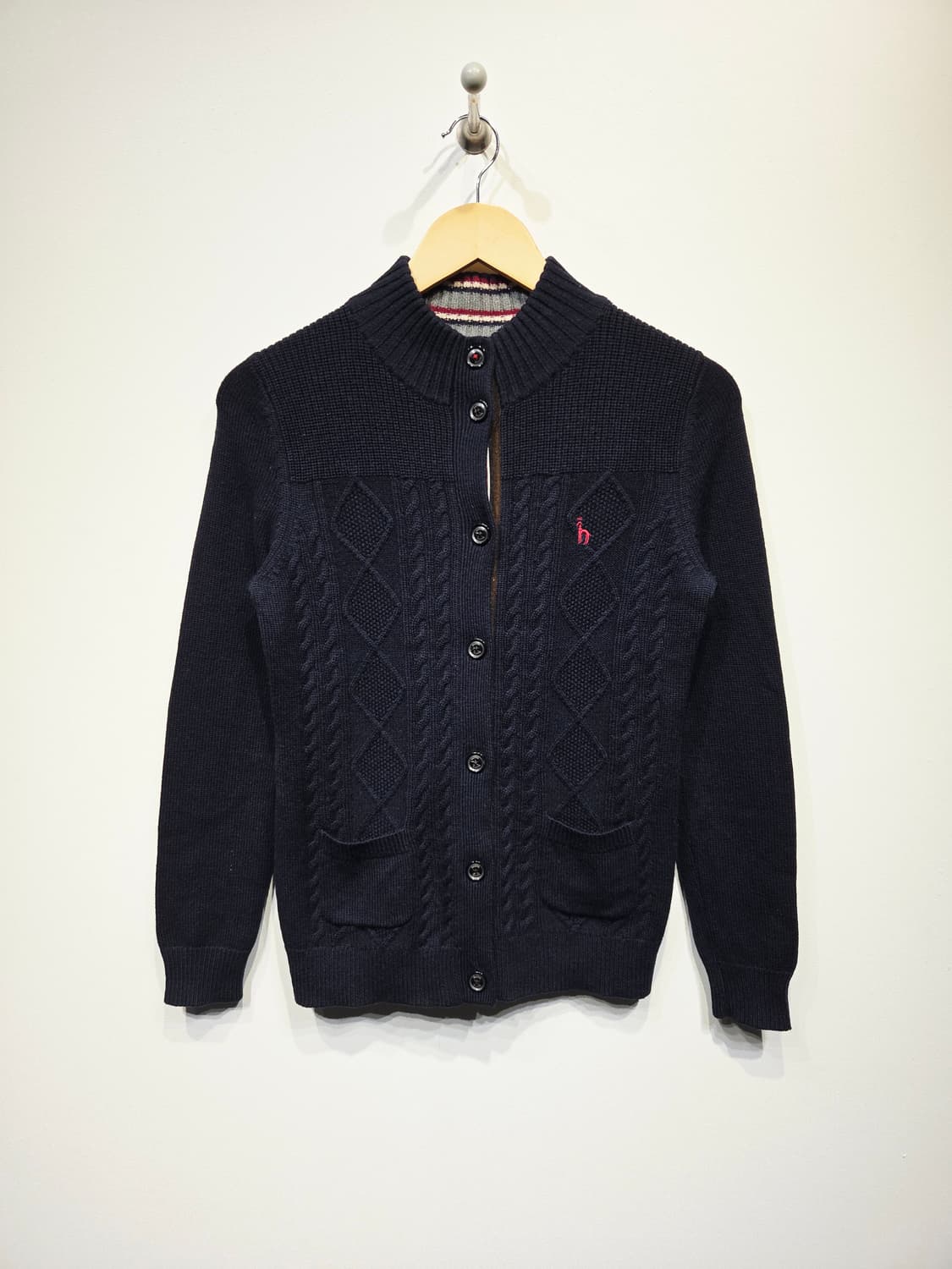 HAZZYS 헤지스 울 100% 케이블 니트 가디건 상품이미지2