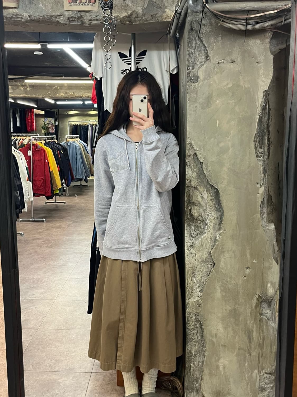 라코스테 자수 후드집업 그레이 5 #csz2337 상품이미지2