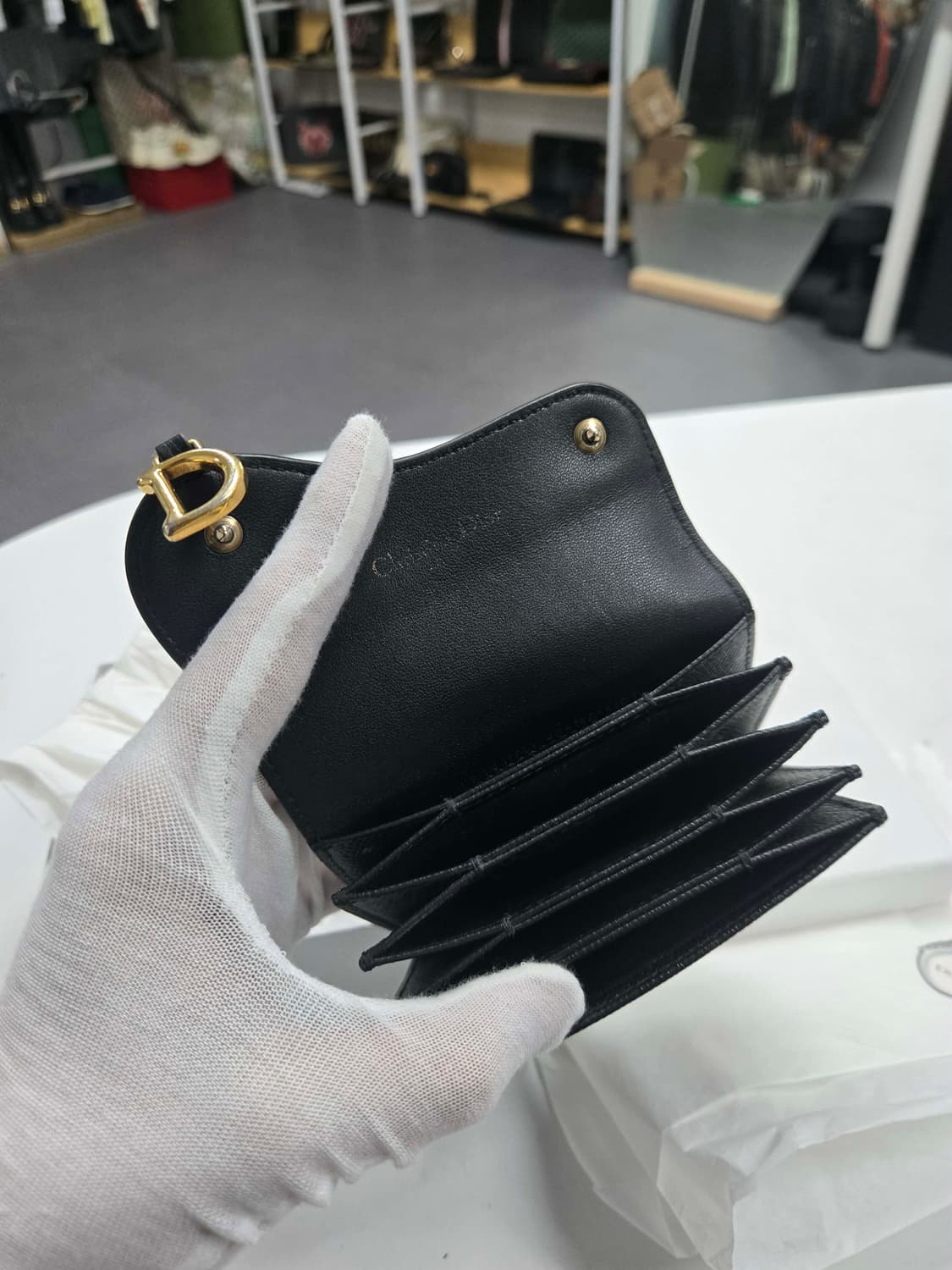 [50%세일] 디올 새들 아코디언 반지갑 상품이미지5