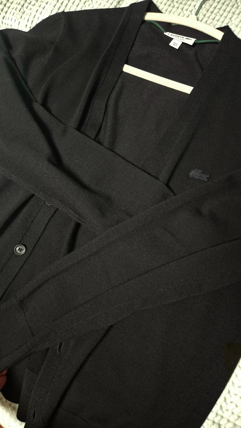 라코스테 메리노 가디건 블랙 M 상품이미지4