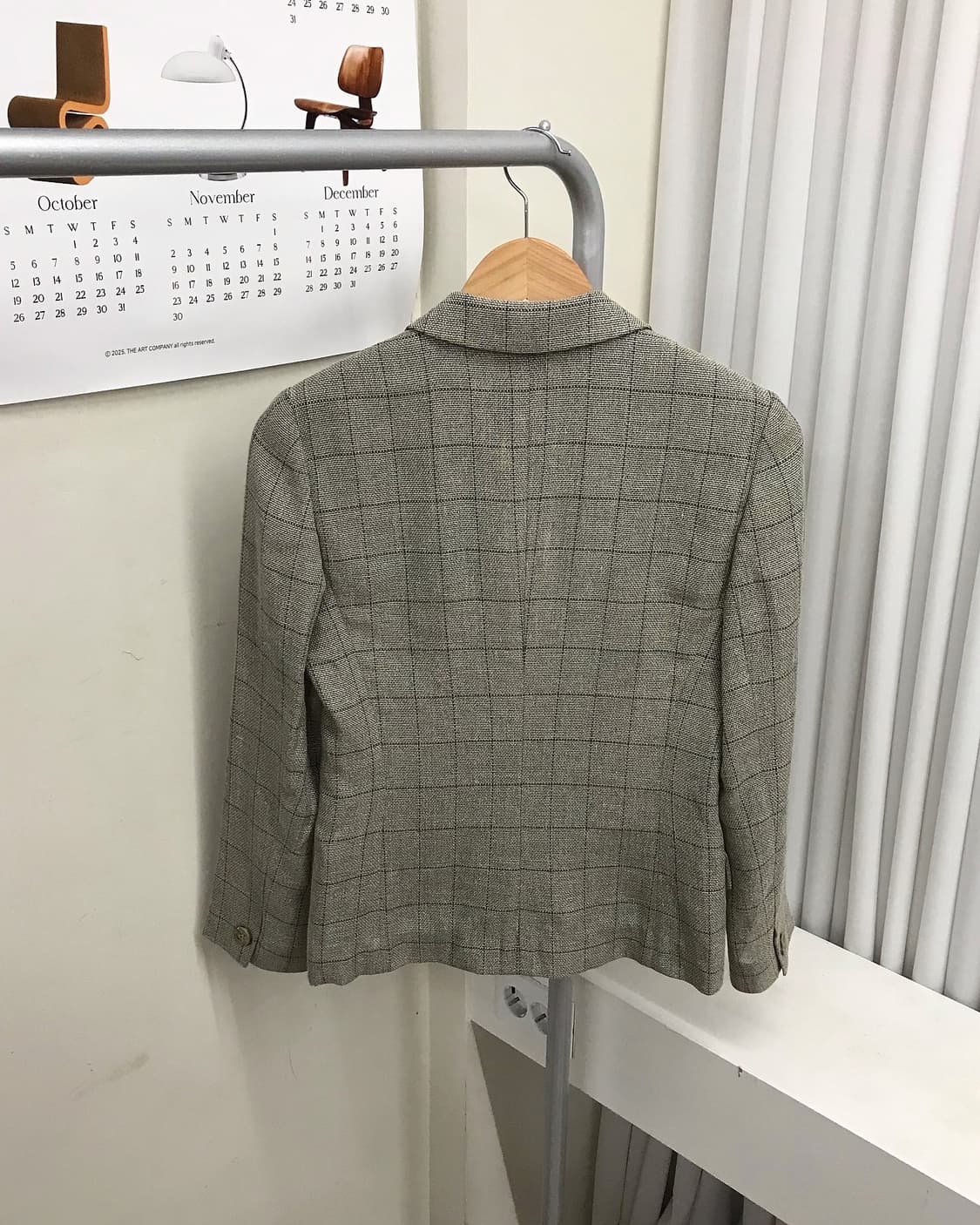 버버리 체크 린넨 자켓 상품이미지3