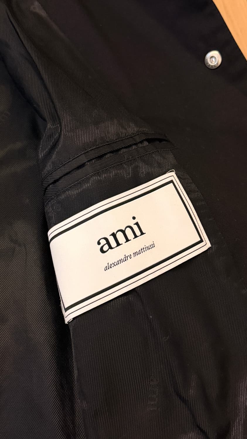 [새상품] AMI 아미 자수 하트로고 스냅버튼 자켓 블랙 - 정가 35만 상품이미지6