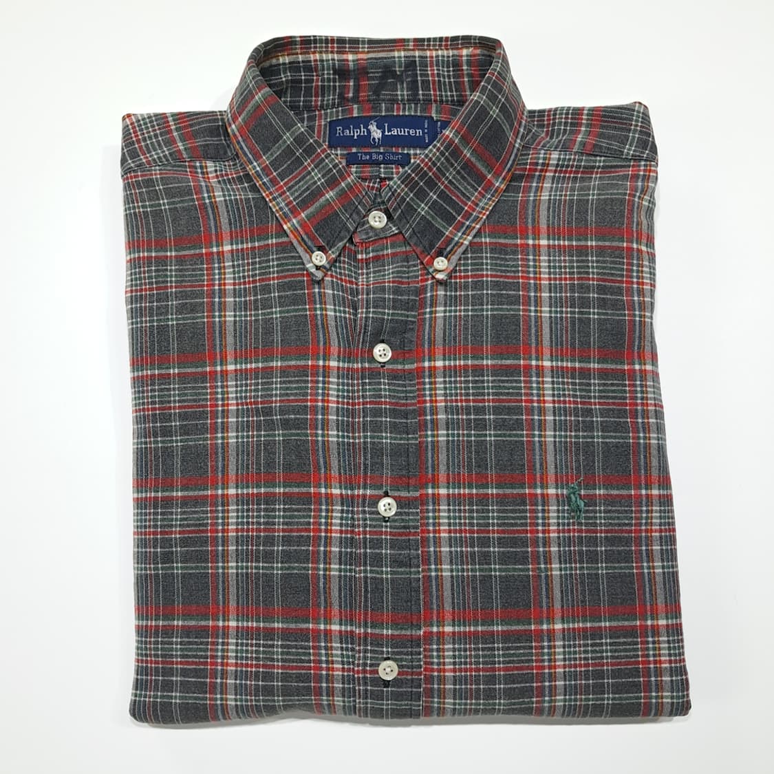 CL950 XL 폴로 90s 빅셔츠 플란넬 올드매드라스체크 셔츠 상품이미지7