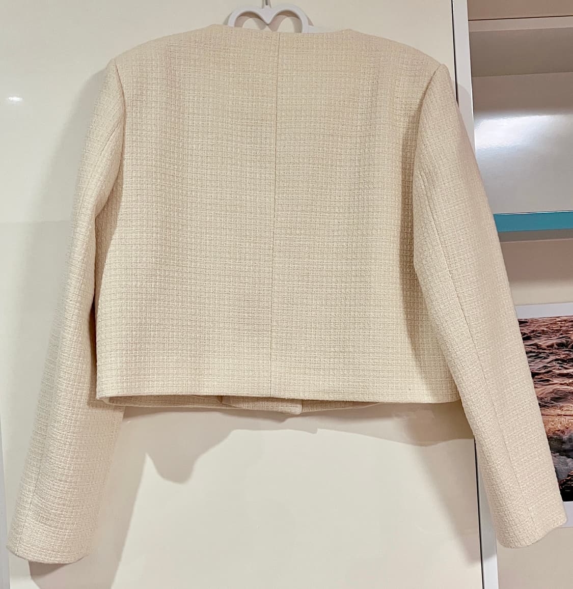 봄가을용 연노랑 트위드자켓 상품이미지2