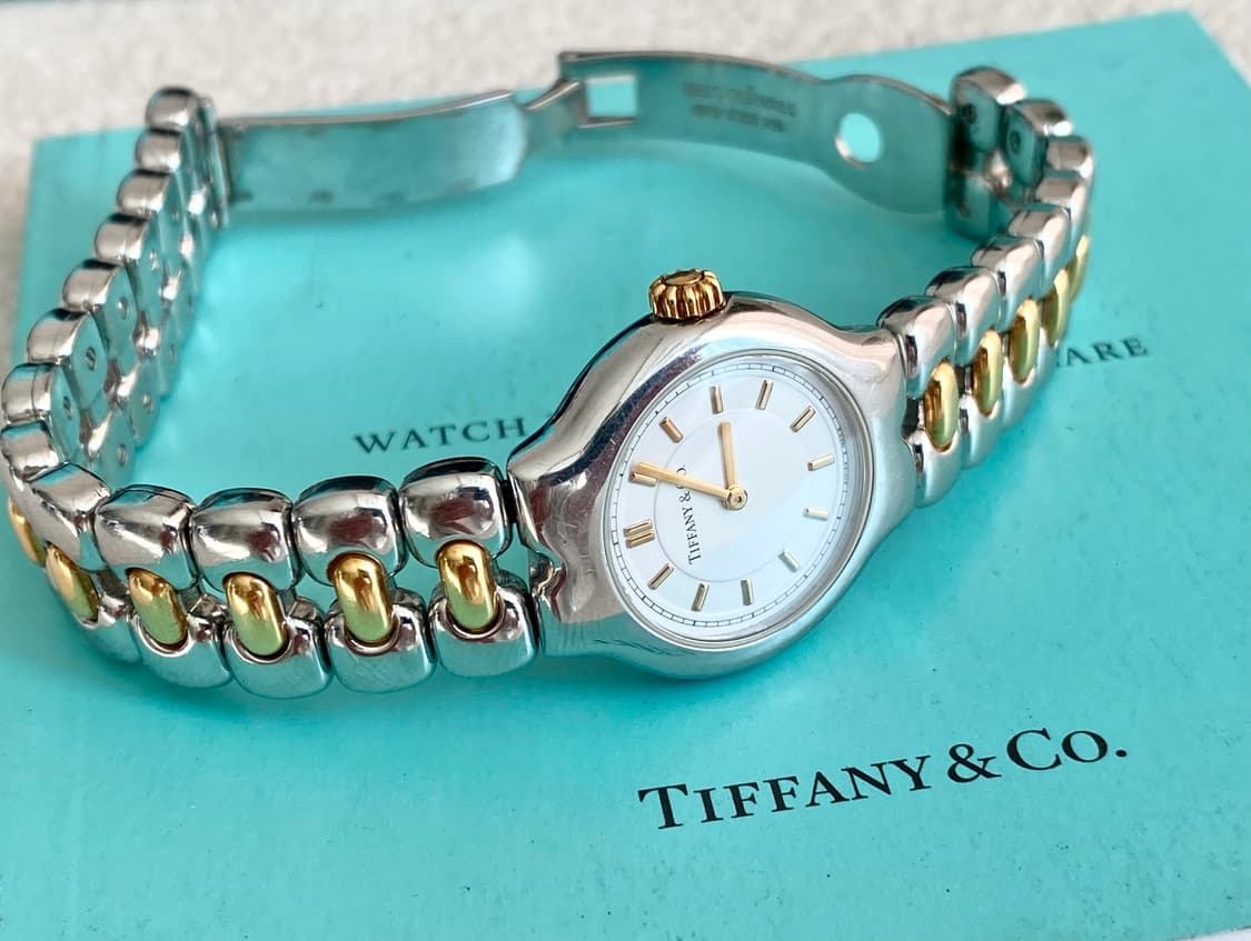 티파니 티솔로 24mm 여성용 스몰 사이즈 18k 콤비 쿼츠 상품이미지5