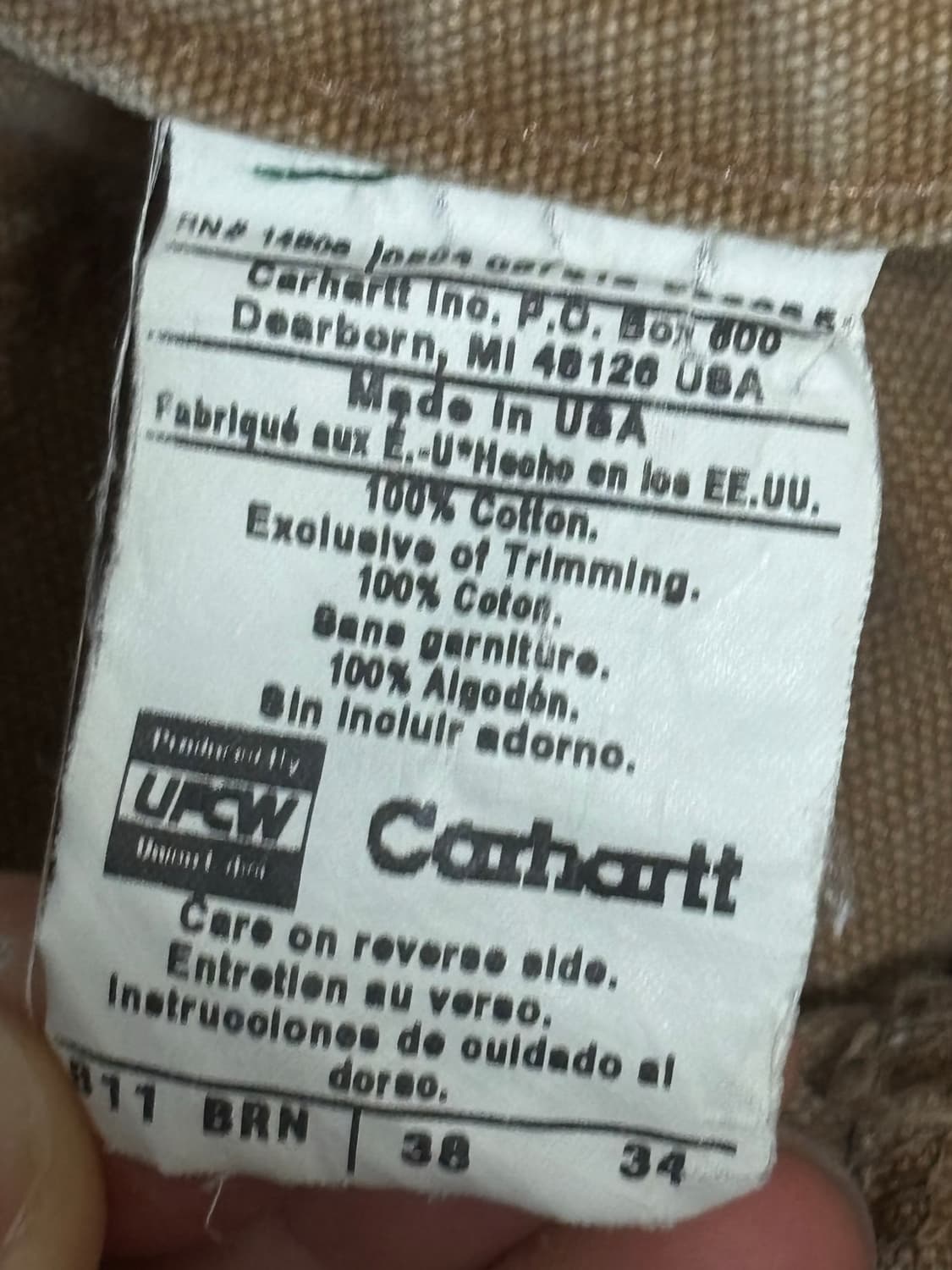 USA칼하트B11 38X34 상품이미지6