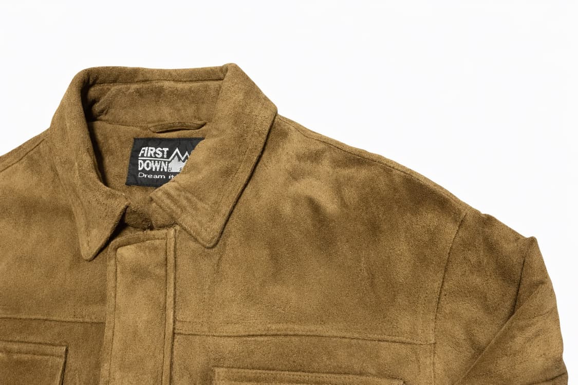 FIRST DOWN 빈티지  웨스턴 무드 스웨이드 트러커 자켓 브라운 M 상품이미지3