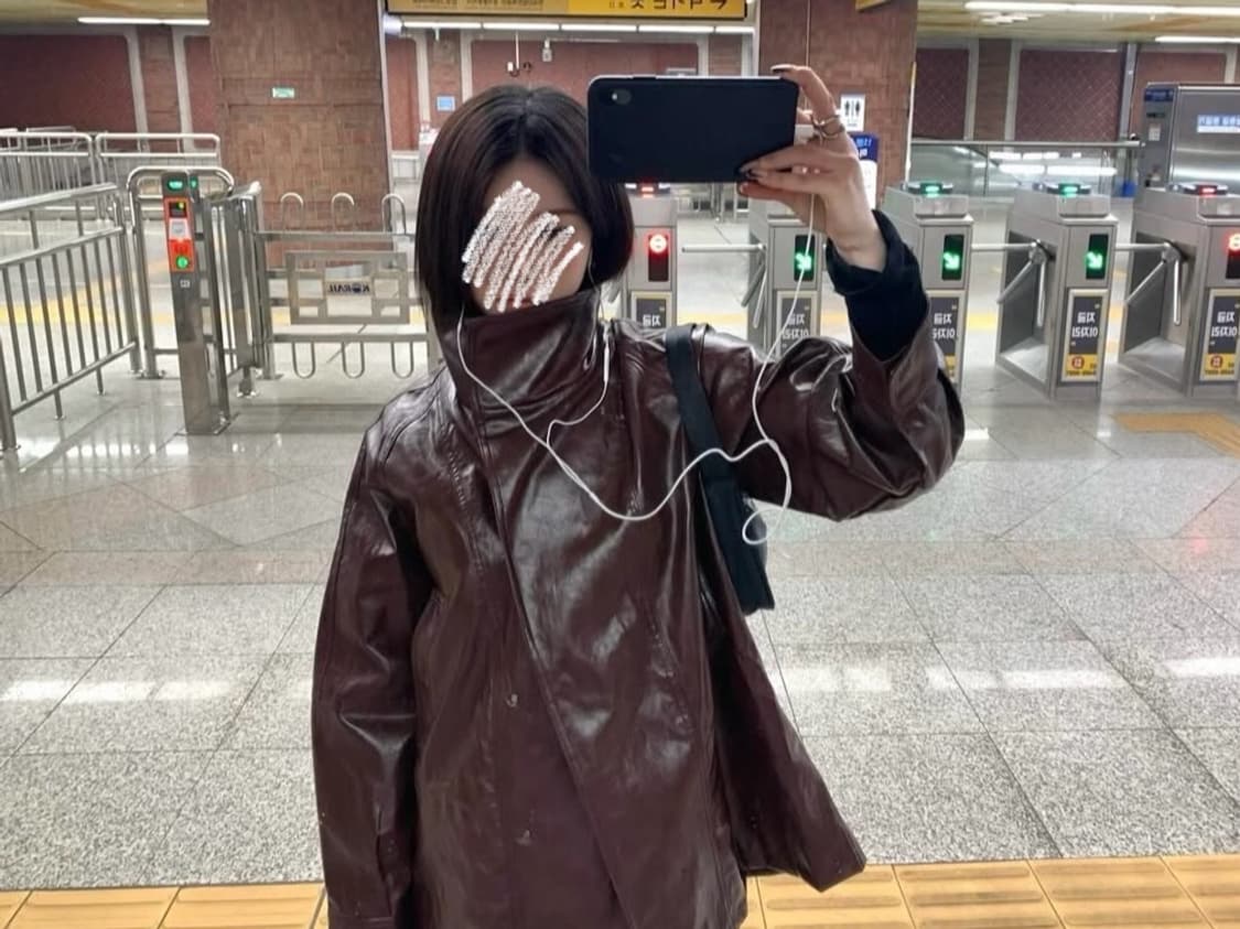 Zara 자라 ZW 페이크레더 자켓 M 상품이미지1