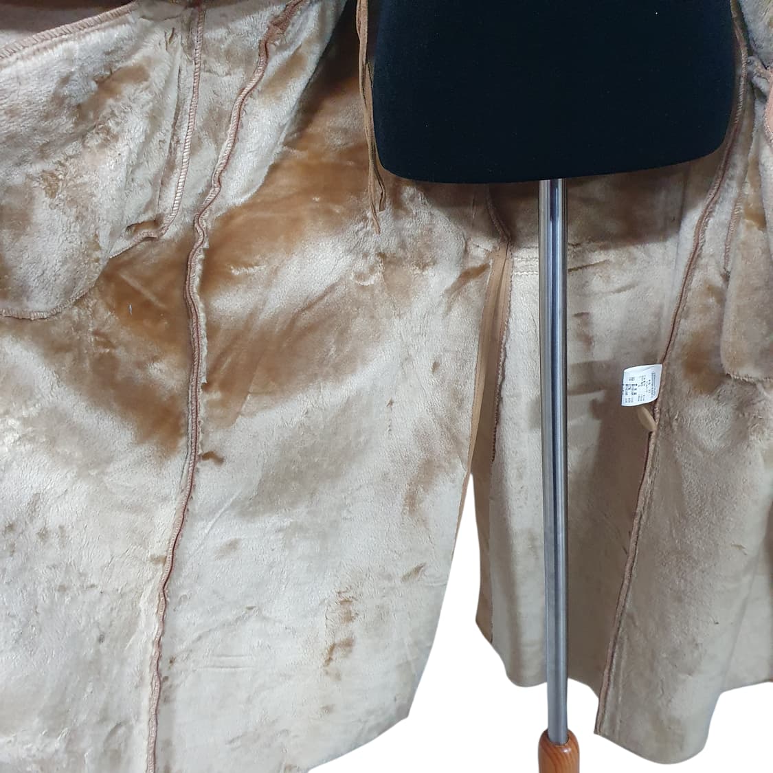 (77) 빈티지 카멜 베이지 롱 무스탕 코트 모리걸 상품이미지8