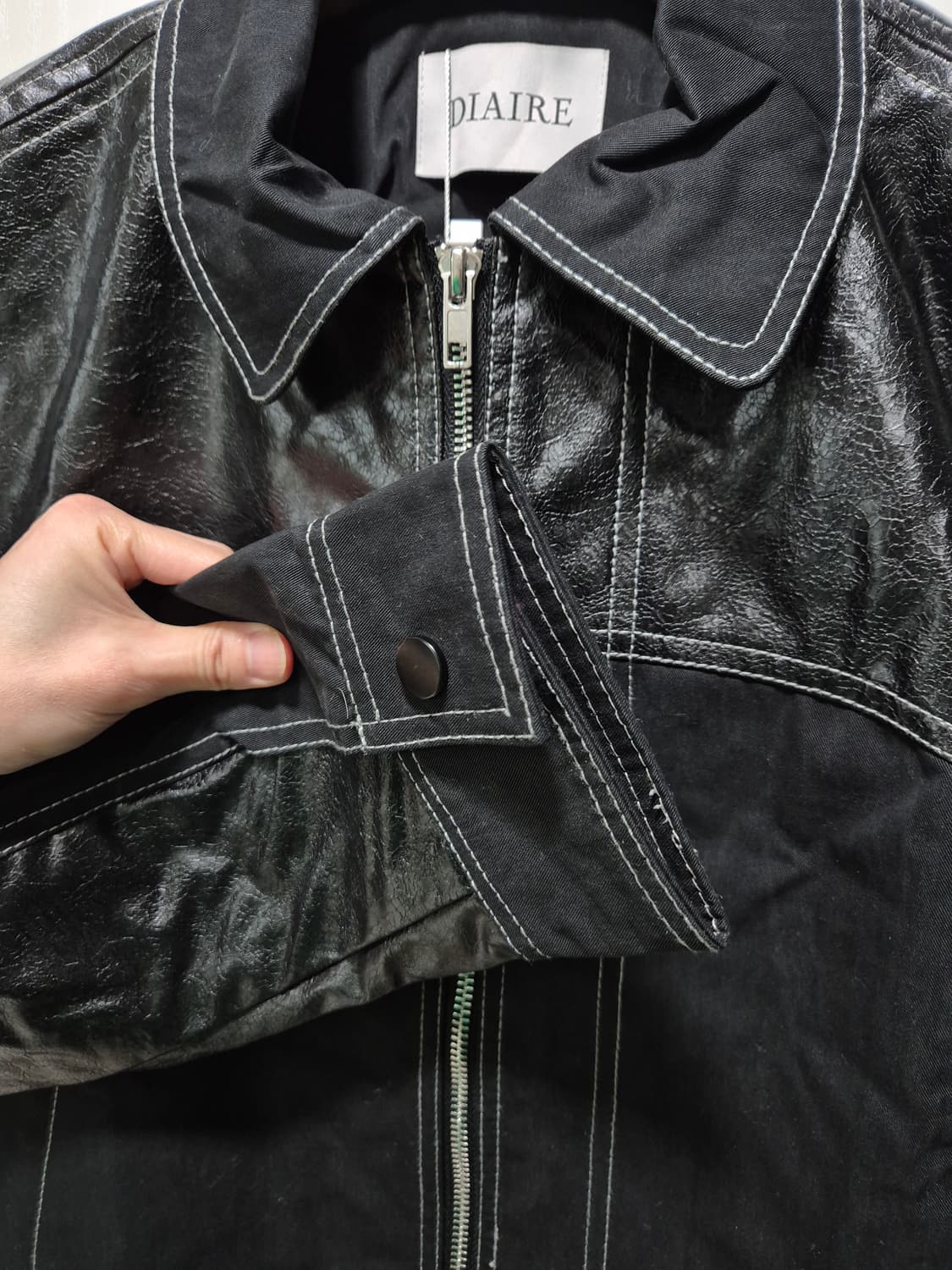 DIAIRE 블랙 배색 자켓 상품이미지6