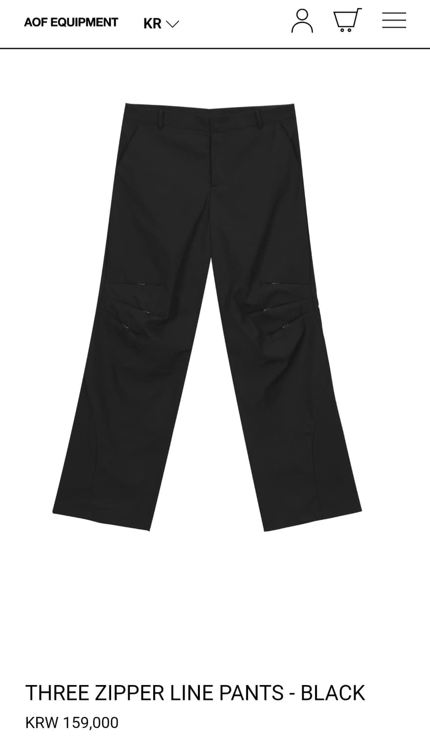 THREE ZIPPER LINE PANTS -BLACK 상품이미지2