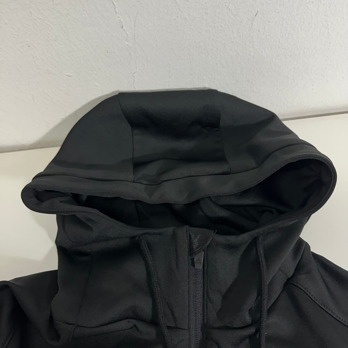 M 아디다스 블랙 어깨로고 폴리 트레이닝 후드집업 상품이미지2