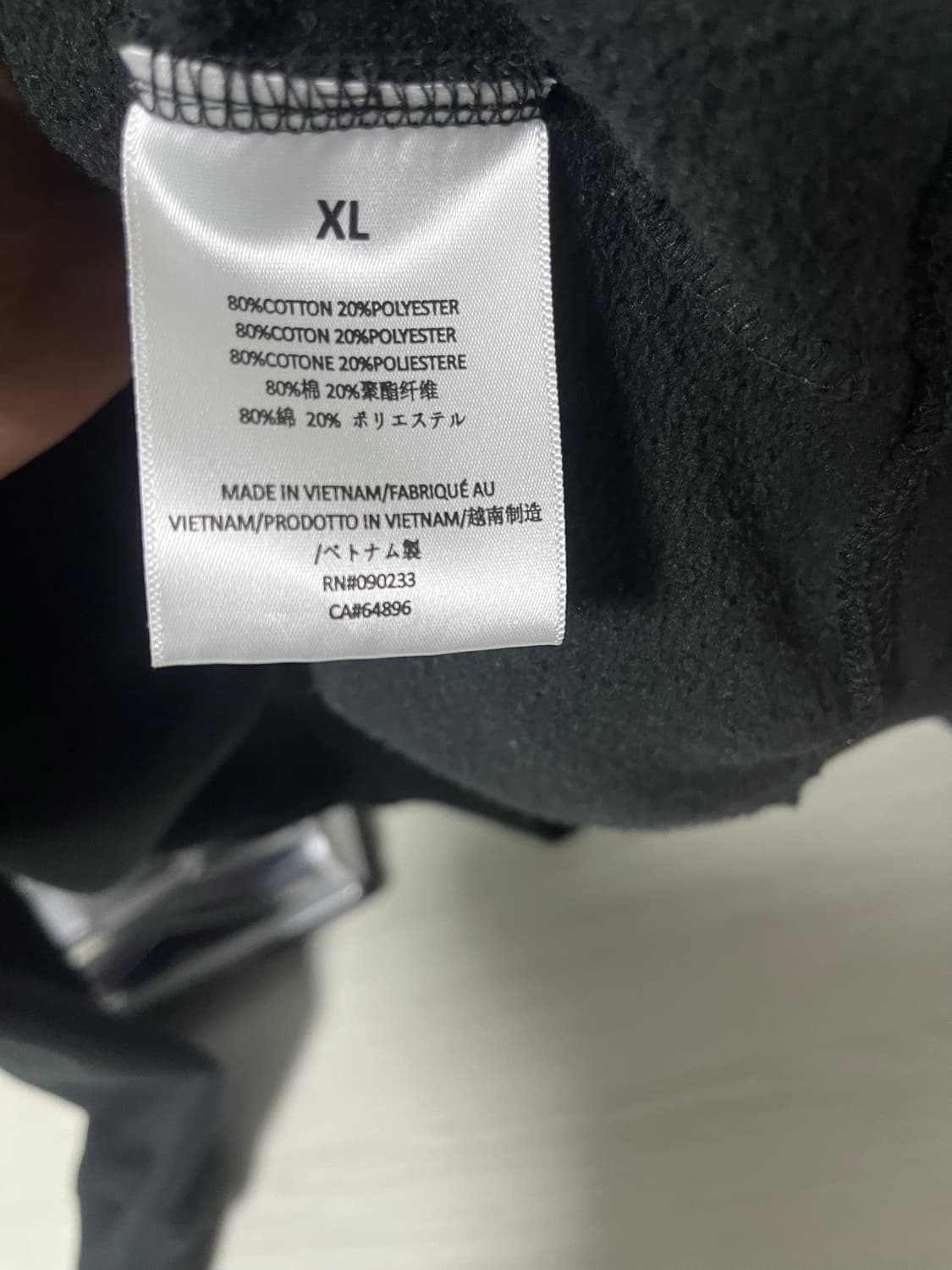 에센셜 블랙 후드 xl 상품이미지3