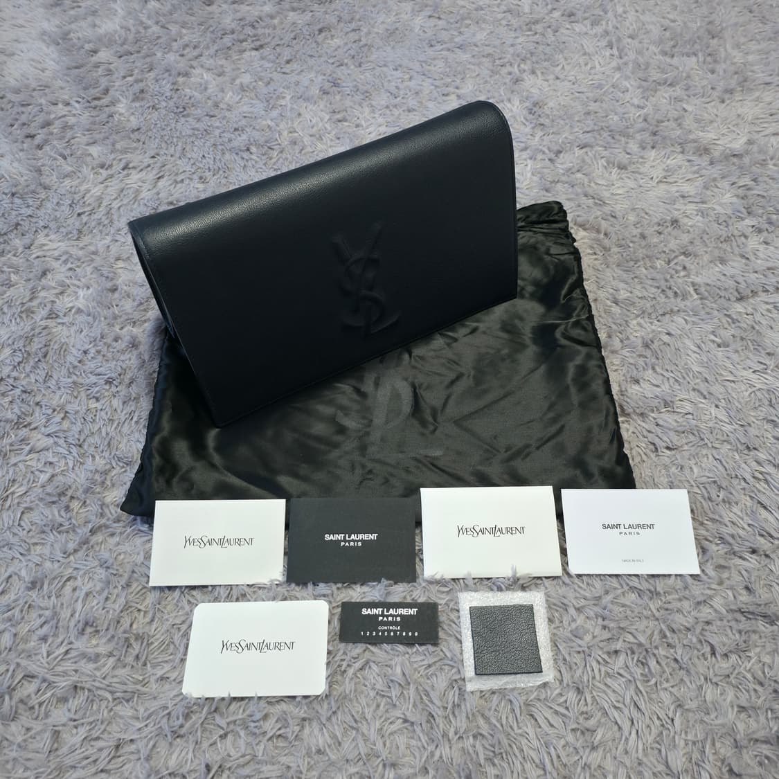 {클로젯}[풀구성]생로랑 벨드쥬르 클러치백 상품이미지1