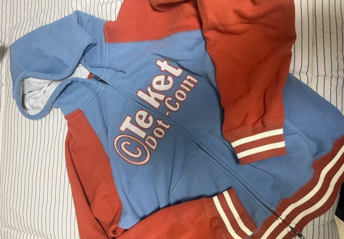 테켓 Tilted Zip-Up Hoodie - Orange 후드집업 m 상품이미지5