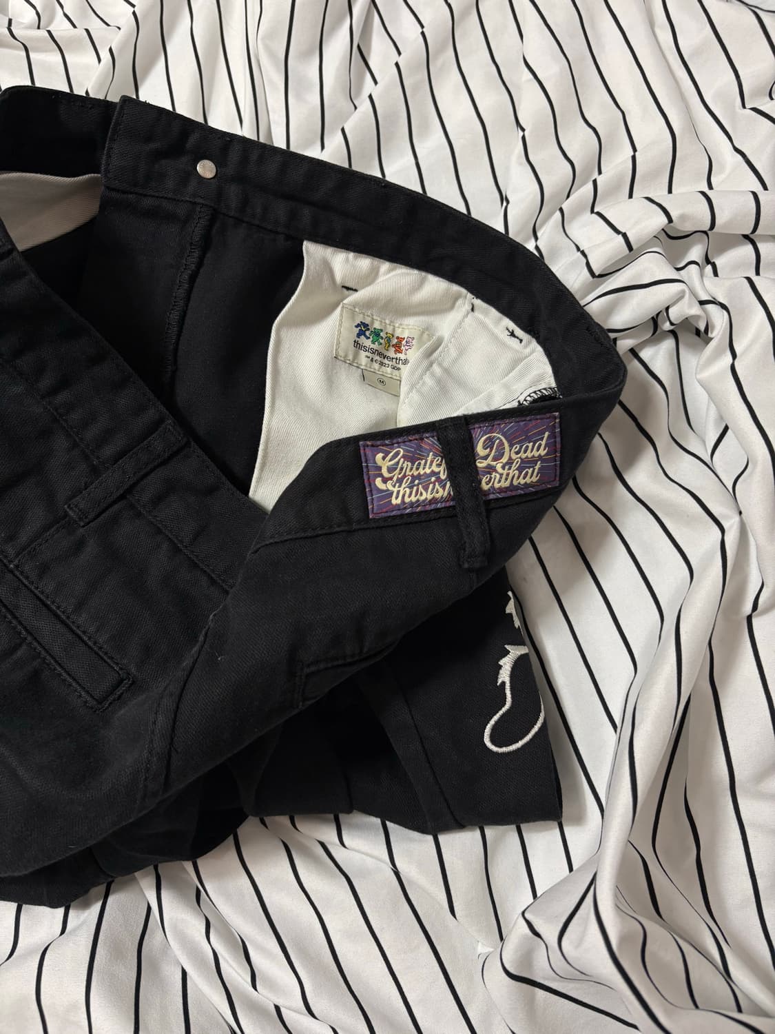 디스이즈네버댓 GD Iconography 워크 코튼 팬츠 블랙 상품이미지7