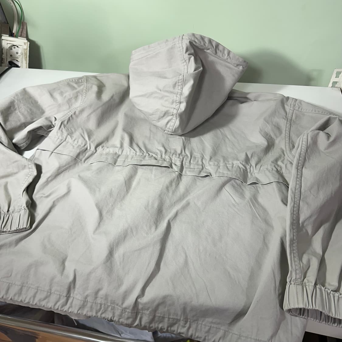 L 파르티멘토 시멘트그레이 오버핏 투웨이 코튼 후디자켓 상품이미지5