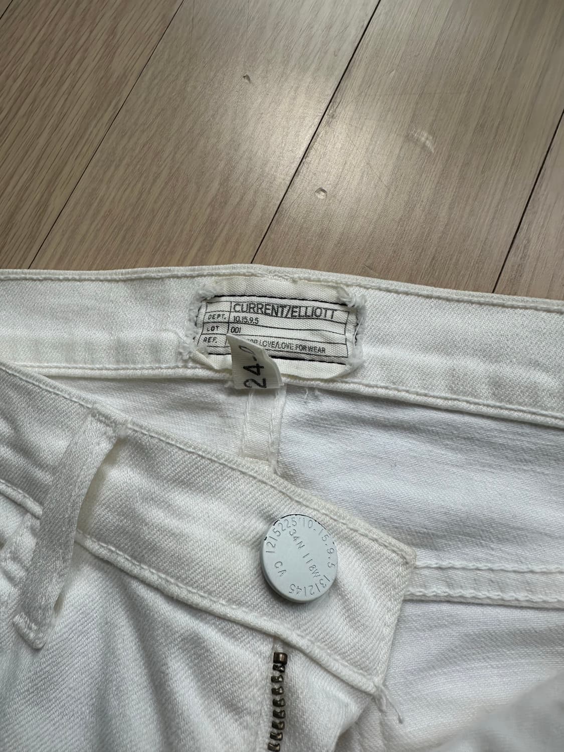 Current/Elliott 화이트 데님 24 청바지 커런트엘리엇 스키니 상품이미지2