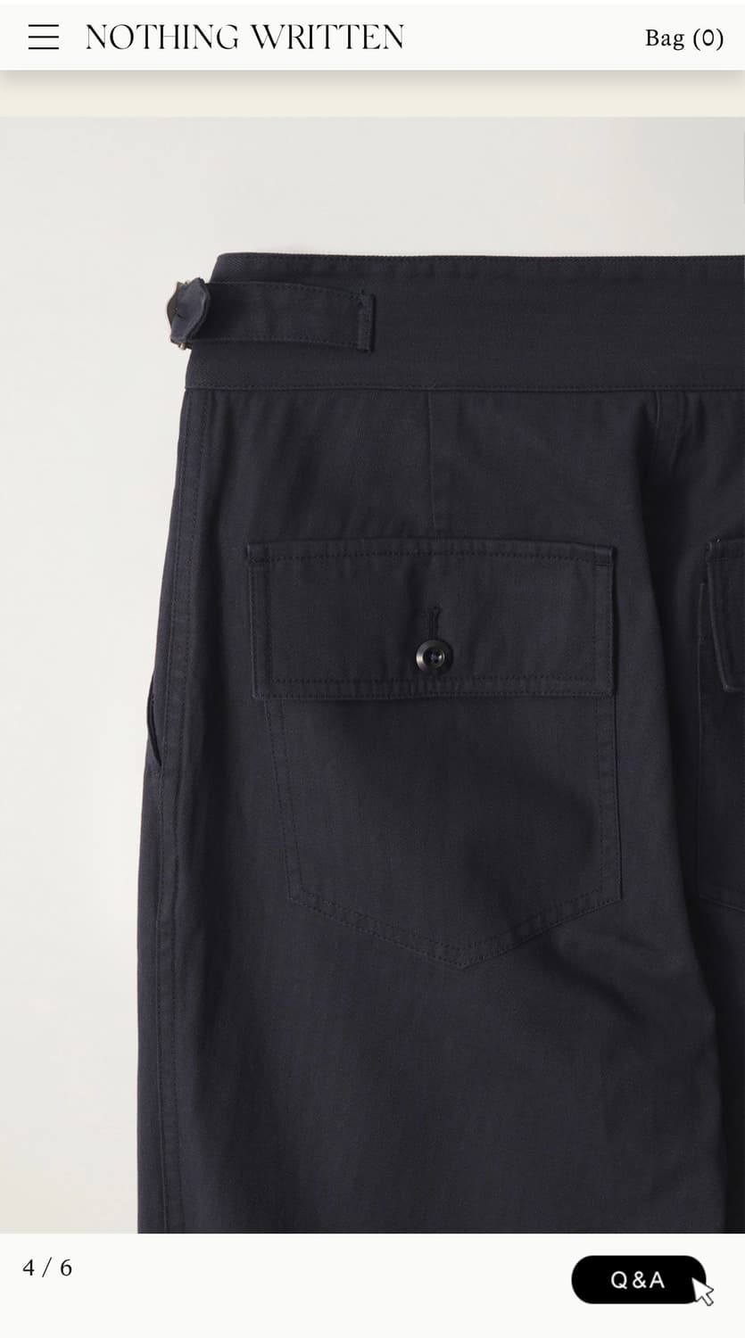 낫띵리튼 해링본 트라우저 네이비 M 상품이미지4