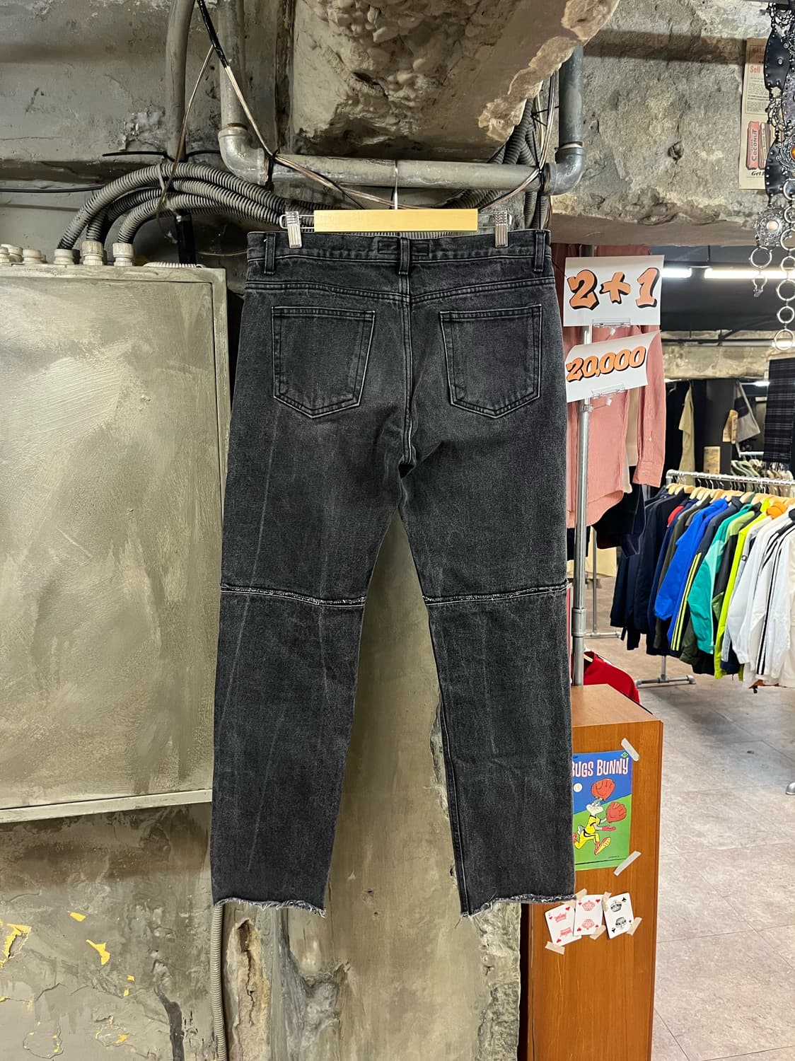 디스이즈네버뎃 블랙 데님 팬츠 L #csz3341 상품이미지2