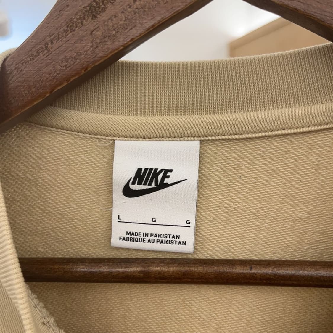 나이키 NSW 클럽 프렌치 테리 크루 오트밀 맨투맨 L C09533 상품이미지5