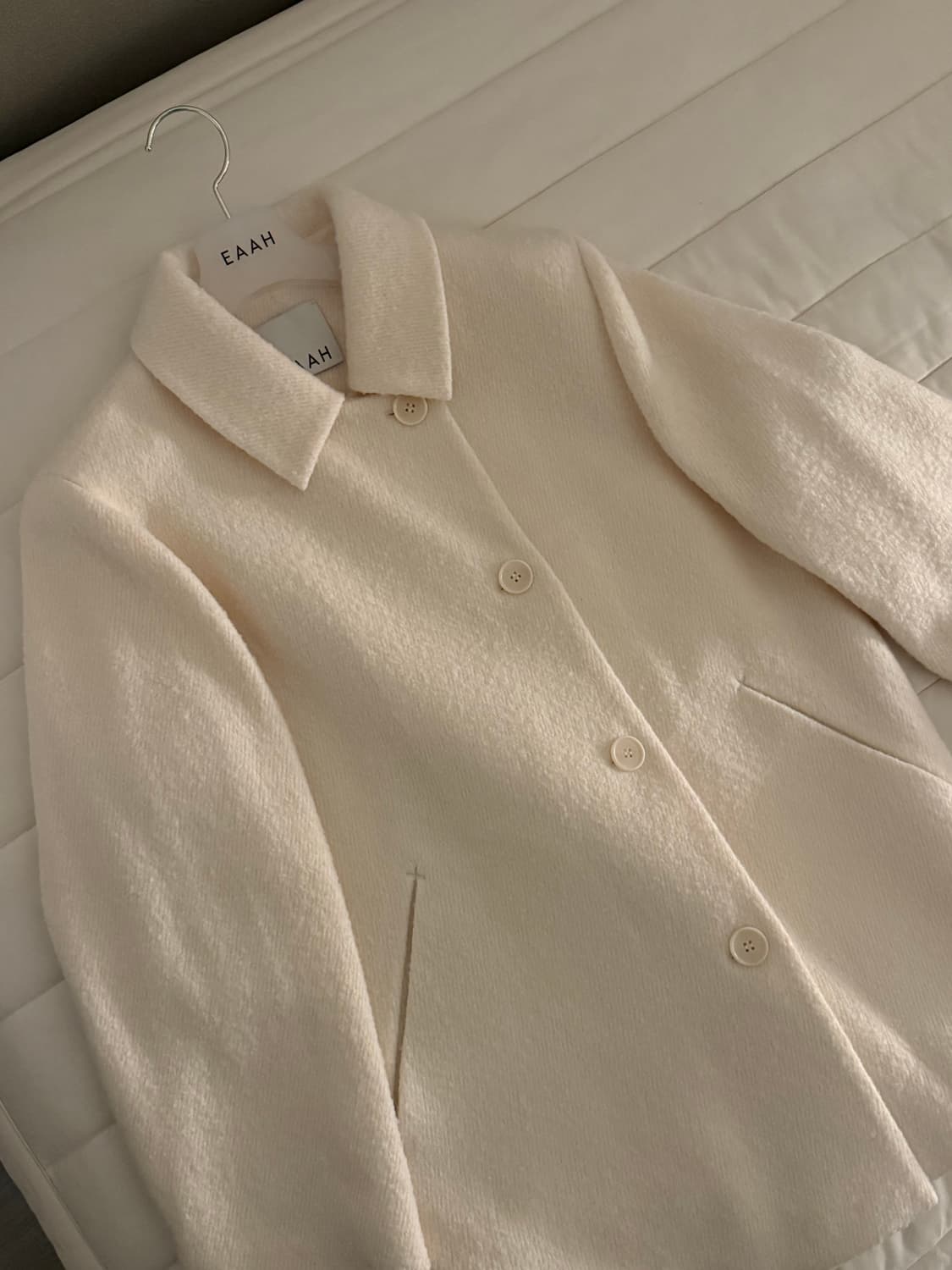 EAAH BOUCLE OVERSIZED TWEED JACKET(IVORY 상품이미지1